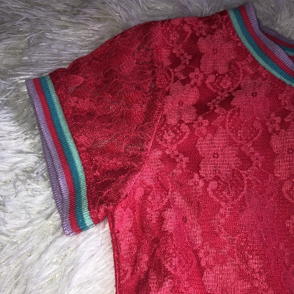 ⚡️5 For $15⚡️ Girls red/pink lace dress - Picture 4 of 8